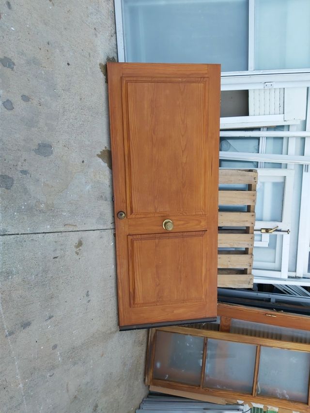 puerta entrada sin marco madera maciza