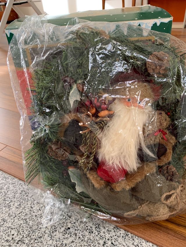 CORONA DE NAVIDAD CON PAPA NOEL.