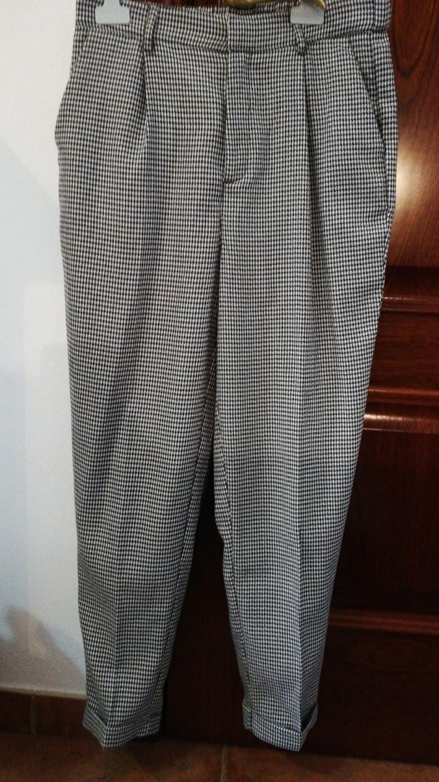 Pantalón estampado pata de gallo