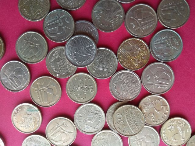moneda 5 pesetas años 1989 a 2000