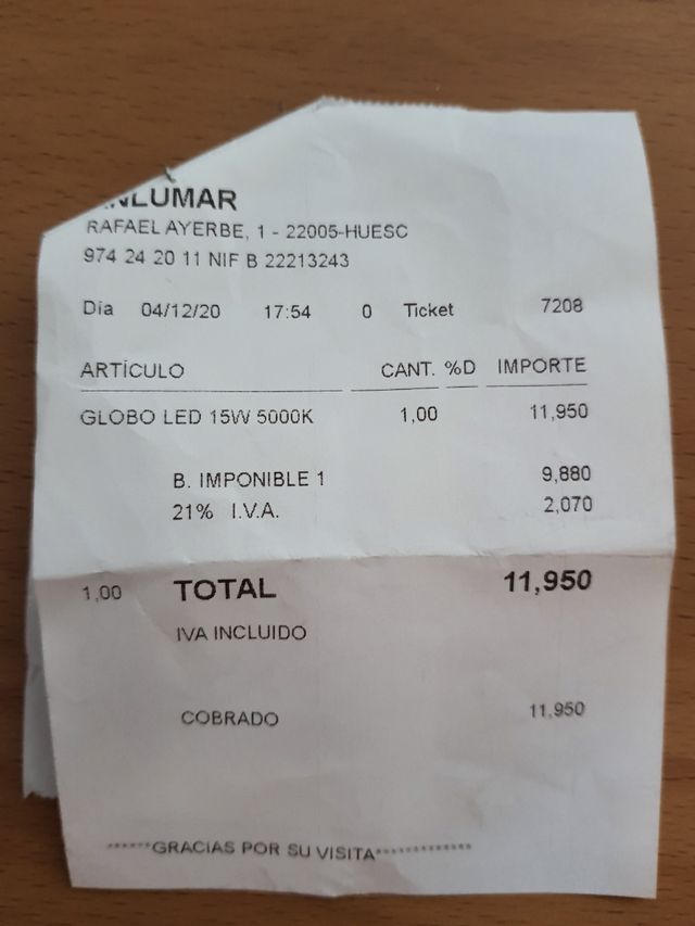 Lámpara + Globo LED 15W 1400 lum 3000K