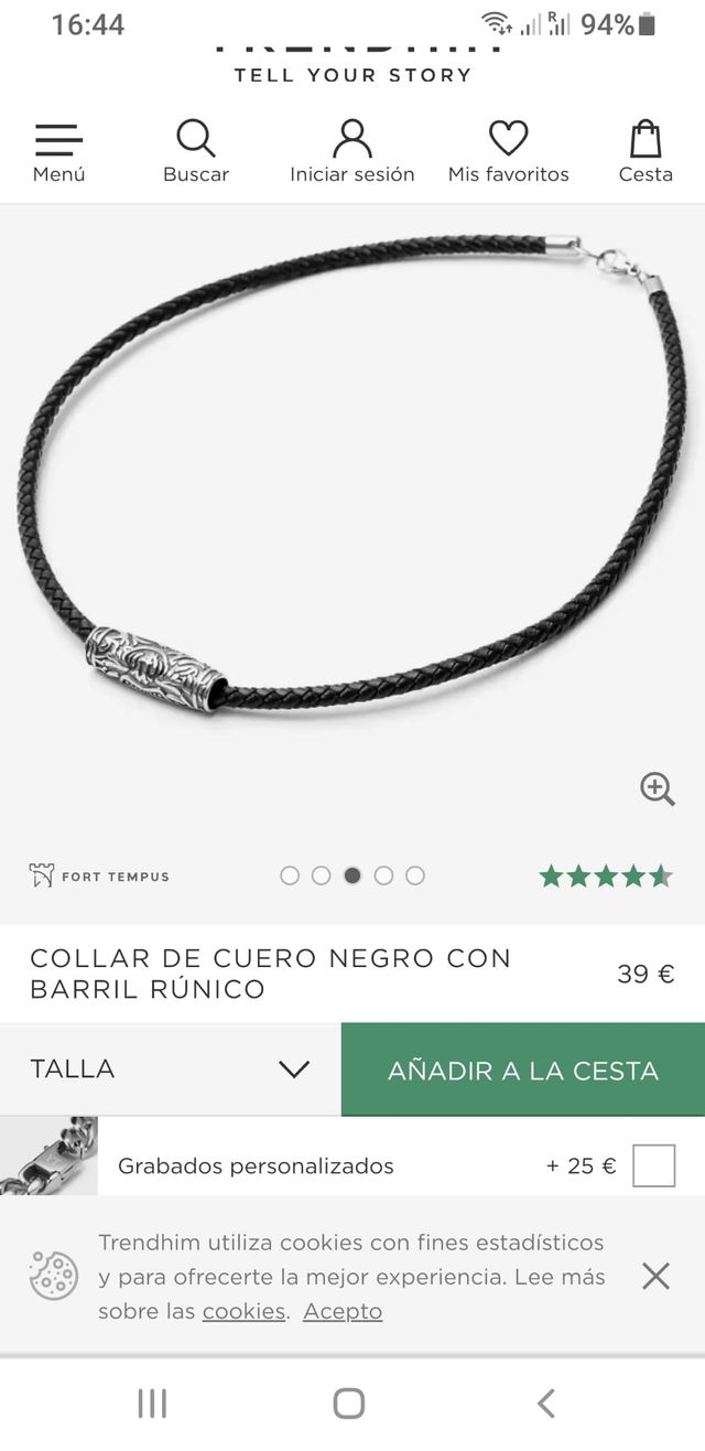 Collar cuero
