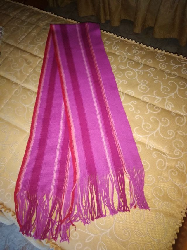 Bufanda fucsia de rayas