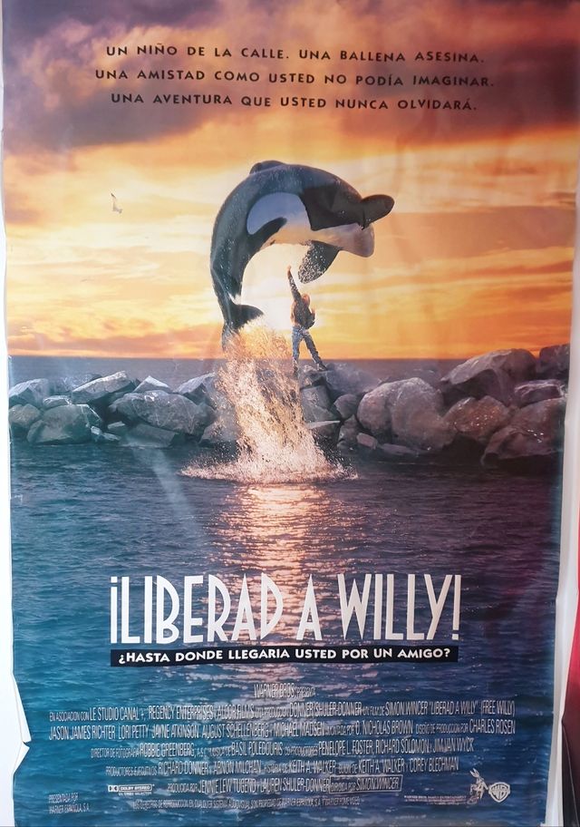 Póster gigante de Liberad a Willy 