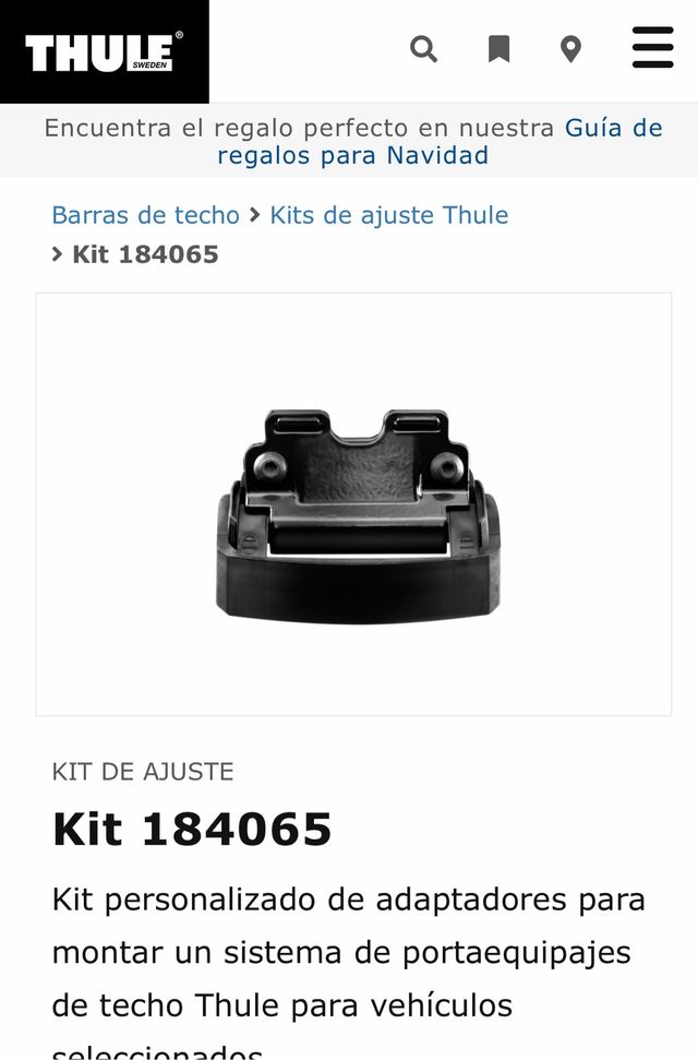 THULE 184065 para pies de barra portaequipajes