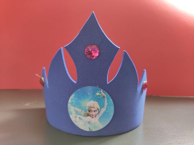 Coronas de Goma Eva de Elsa y Anna de Frozen