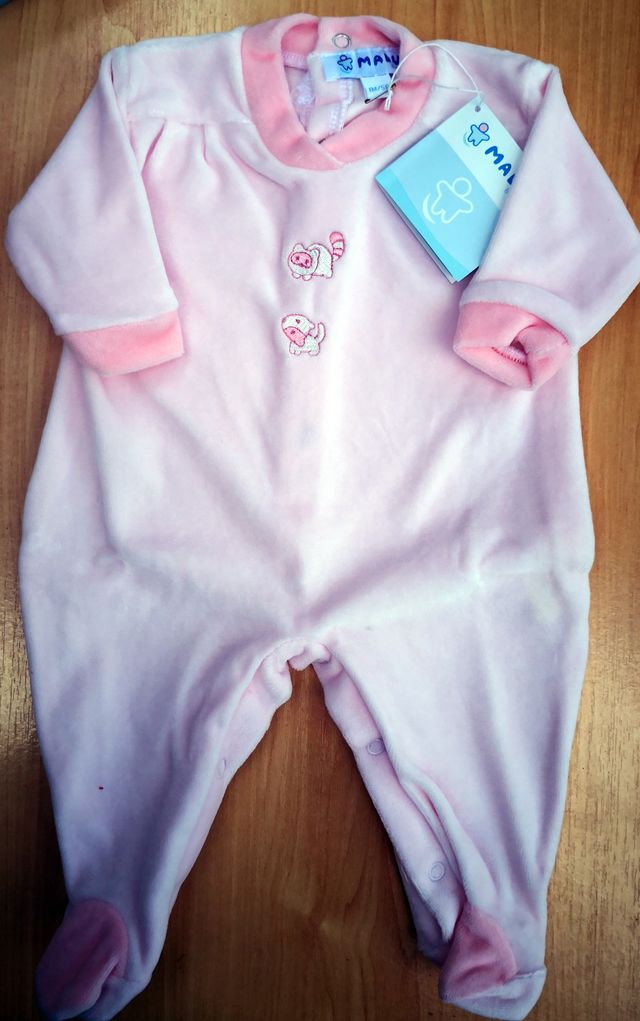PIJAMA NUEVO, ROSA , TALLA 1 MES