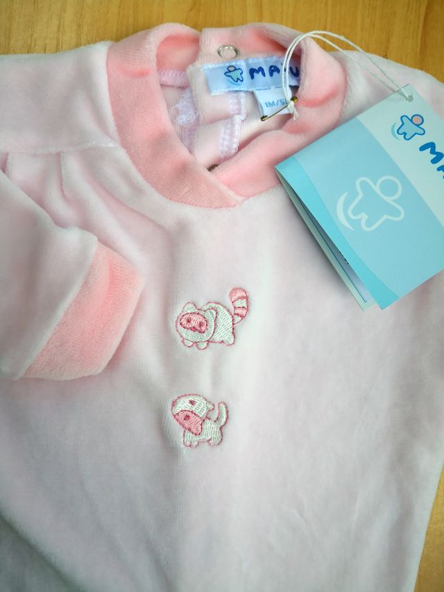 PIJAMA NUEVO, ROSA , TALLA 1 MES