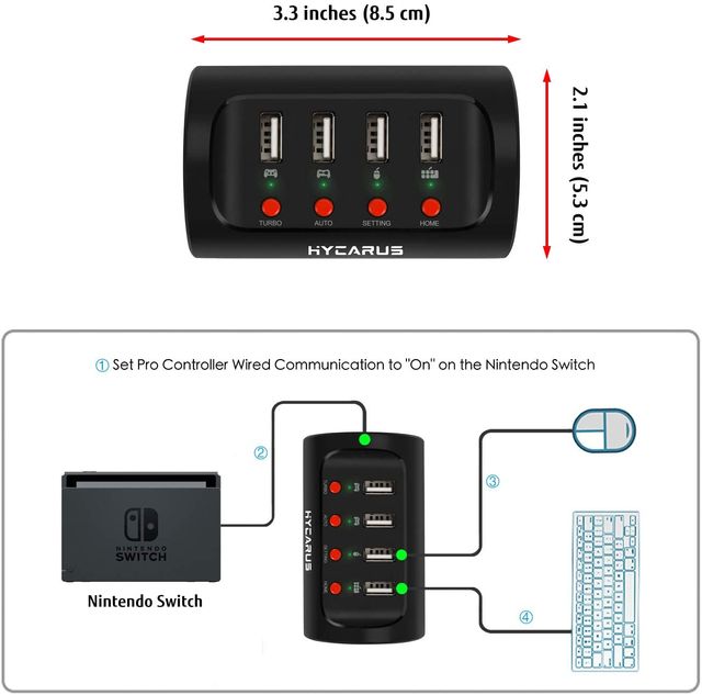  Adaptador de teclado y mouse con convertidor.