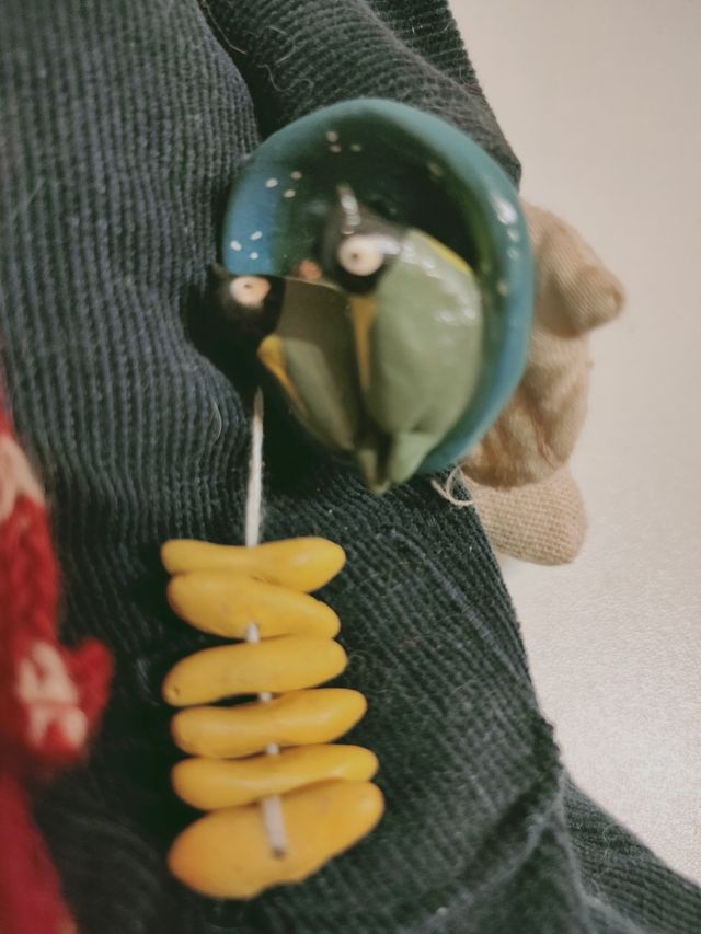 Muñeca trapo vintage "ángel de enero"