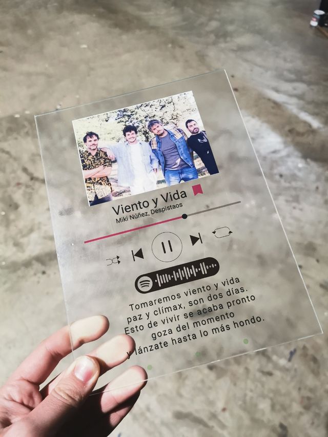 Placa personalizable spotify