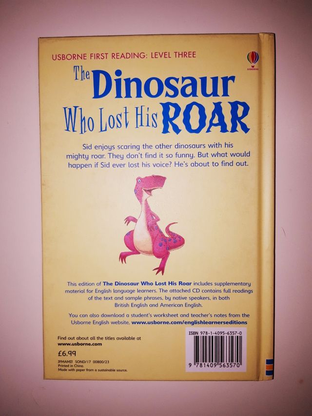 Libro The Dinosaur Who Lost his Roar+CD NUEVO