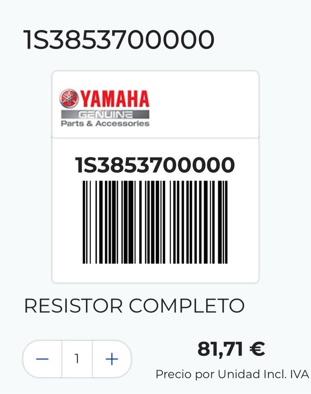 Resistencia Original Yamaha Raptor 700