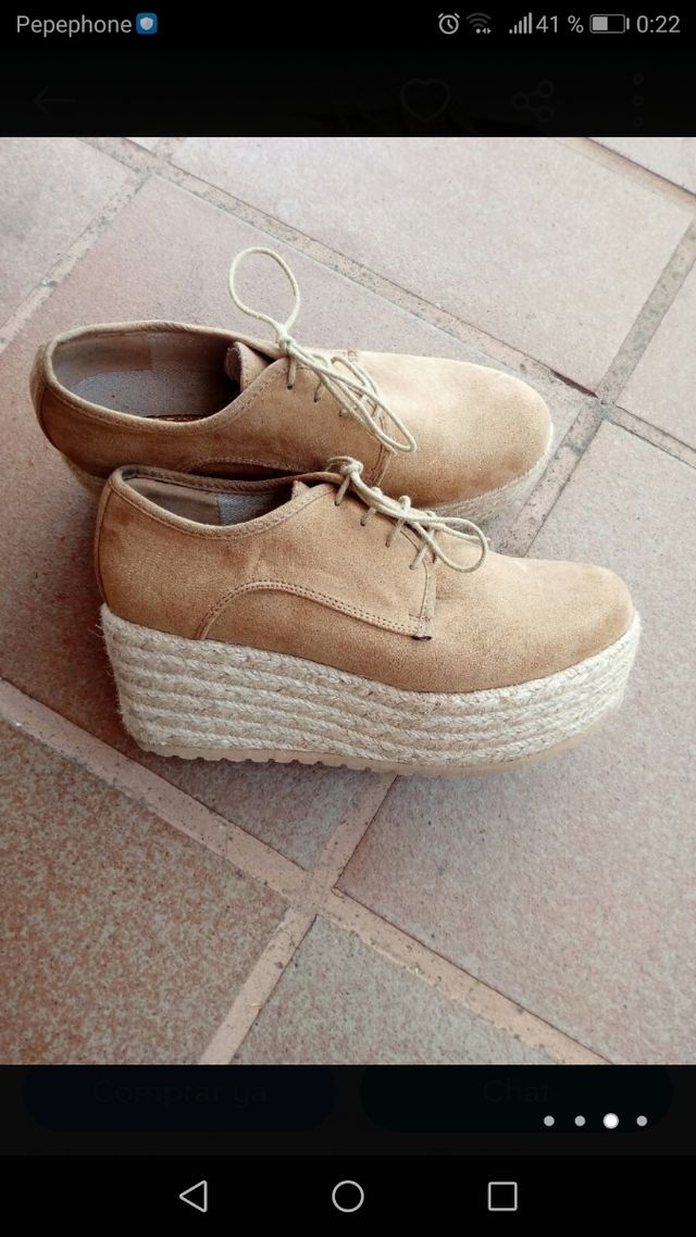 Zapatos de ante con plataforma