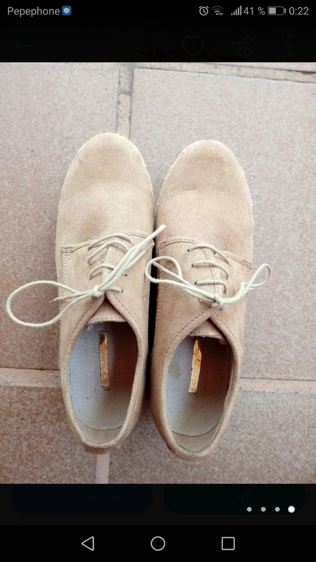 Zapatos de ante con plataforma