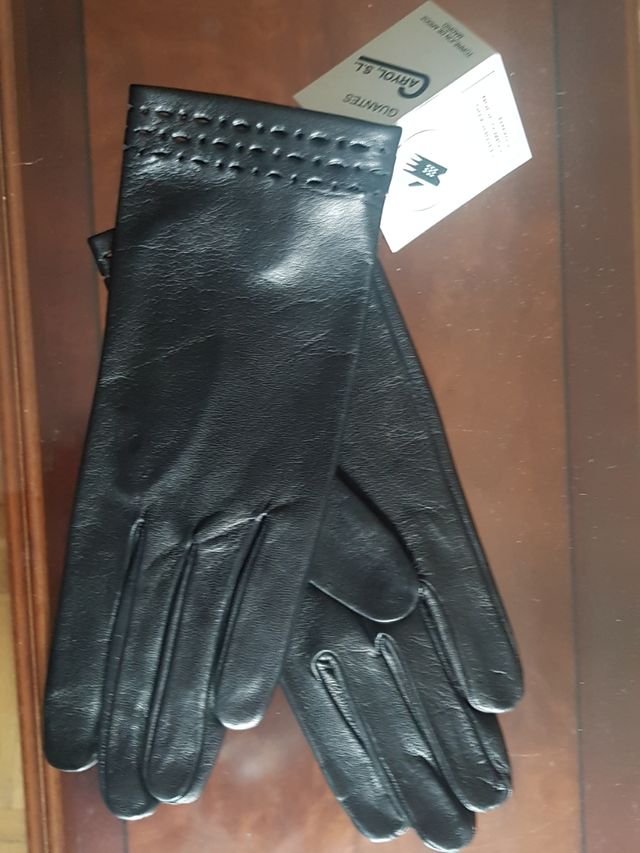 Guantes sra de piel