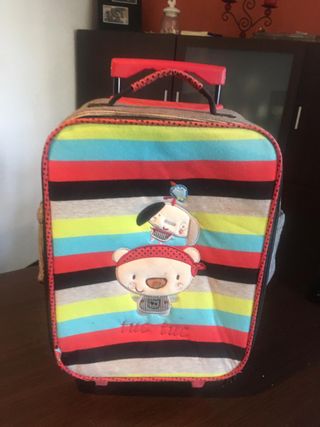 Maleta trolley niño de viaje Hello Dinos Azul Tuc Tuc