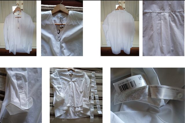 Camisa de algodón con bajo asimétrico