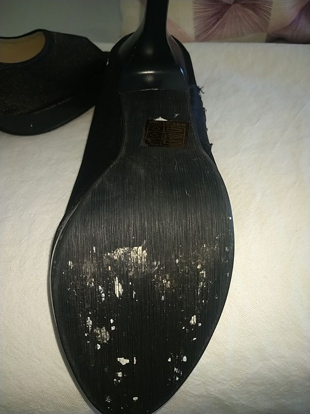 Zapatos de raso negro