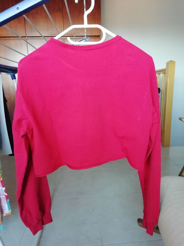 Sudadera roja corta H&M