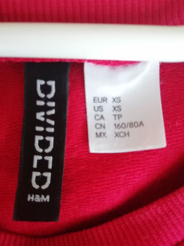 Sudadera roja corta H&M
