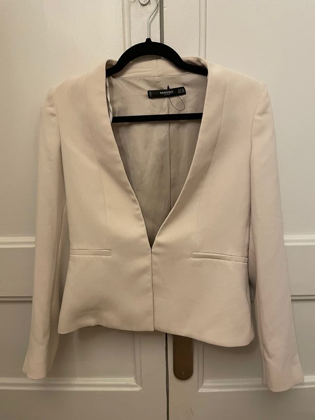 Mango beige blazer primavera-estate