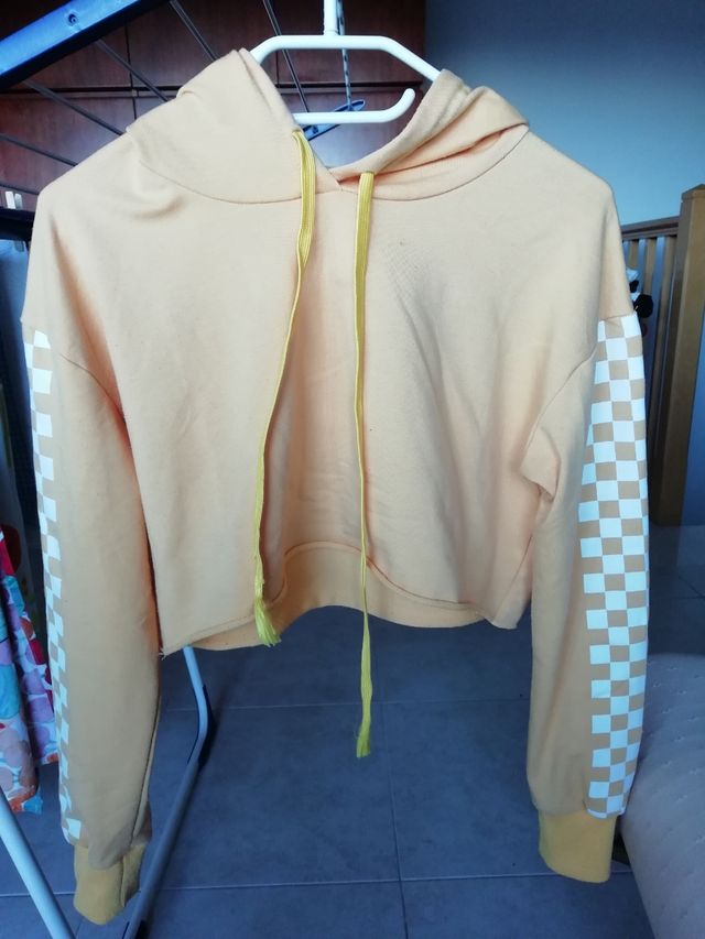 Sudadera corta amarilla