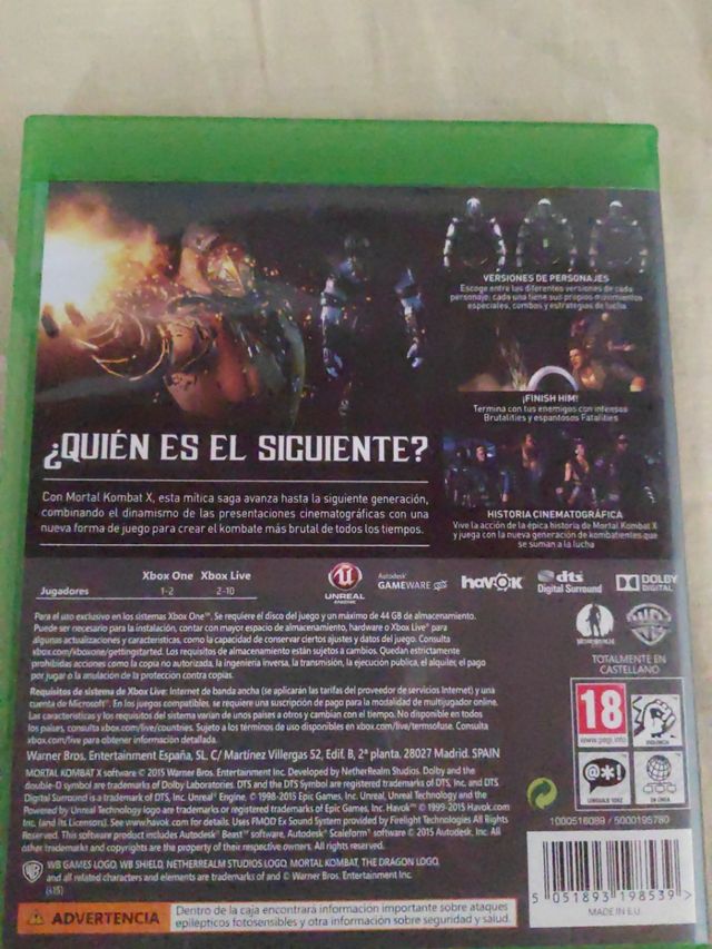 mortal kombat x xbox one x