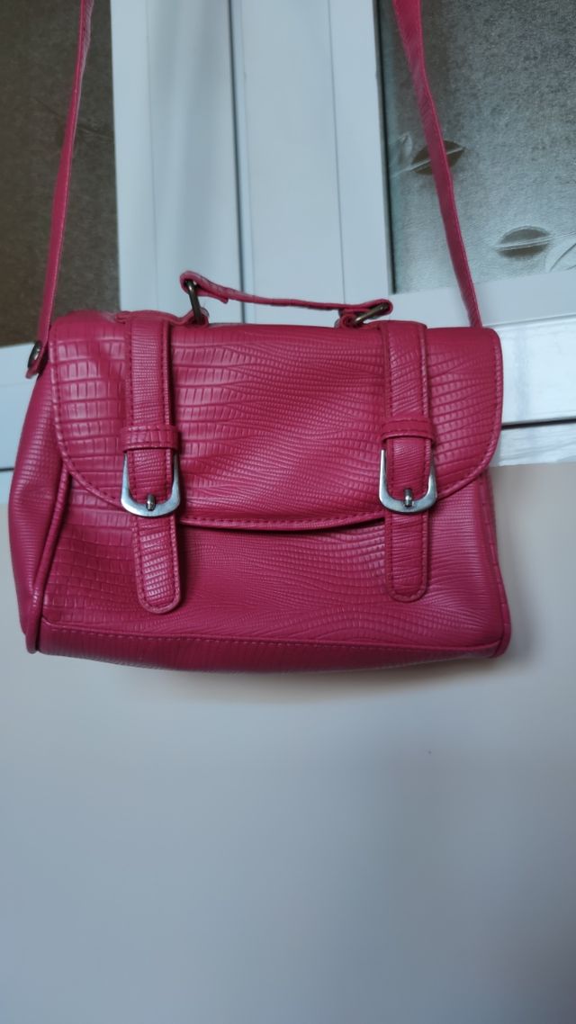 Mini bolso satchel frambuesa