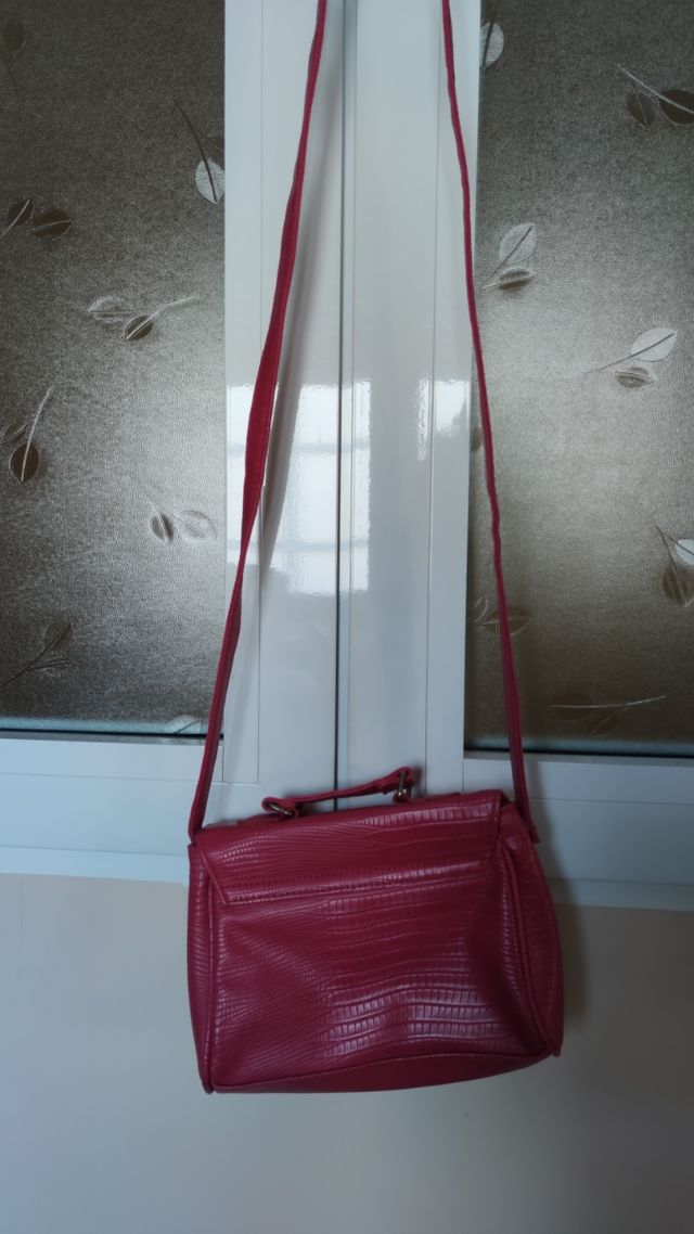 Mini bolso satchel frambuesa