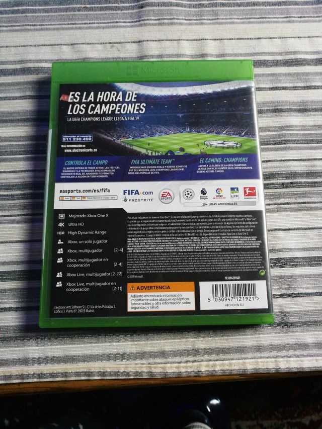 juego Xbox One, fifa 19