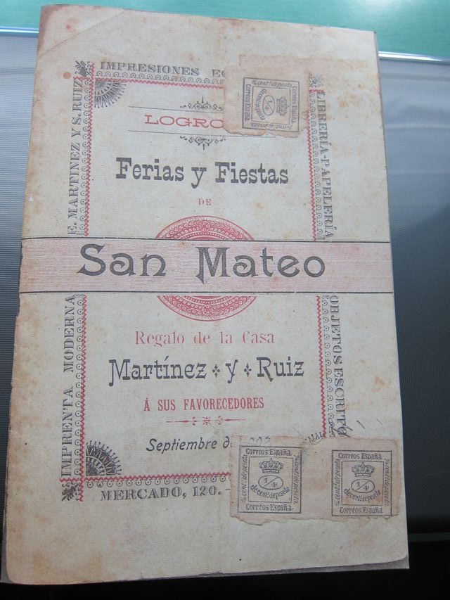 FACSIMIL PROGRAMA FIESTAS LOGROÑO 1902