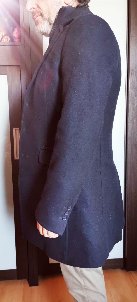 Abrigo de lana y cachemir American Vintage azul