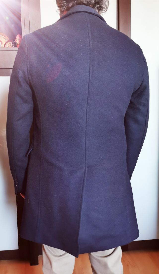 Abrigo de lana y cachemir American Vintage azul