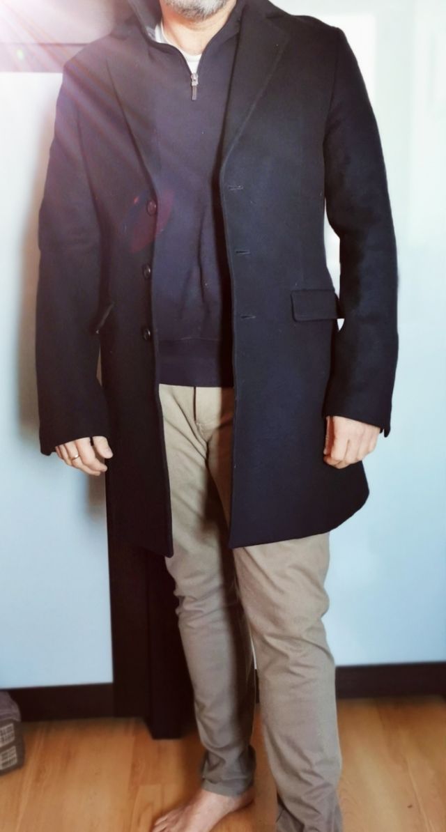 Abrigo de lana y cachemir American Vintage azul