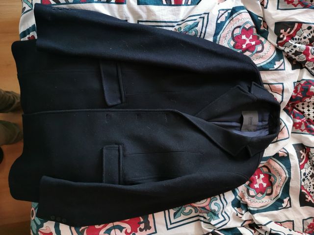 Abrigo de lana y cachemir American Vintage azul