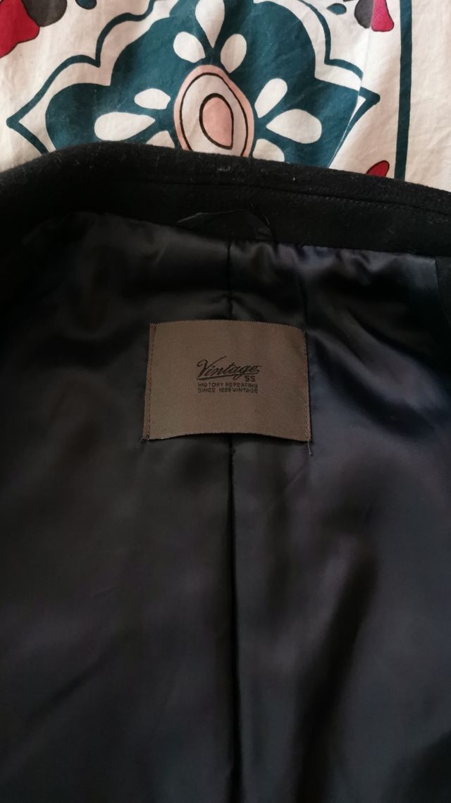 Abrigo de lana y cachemir American Vintage azul