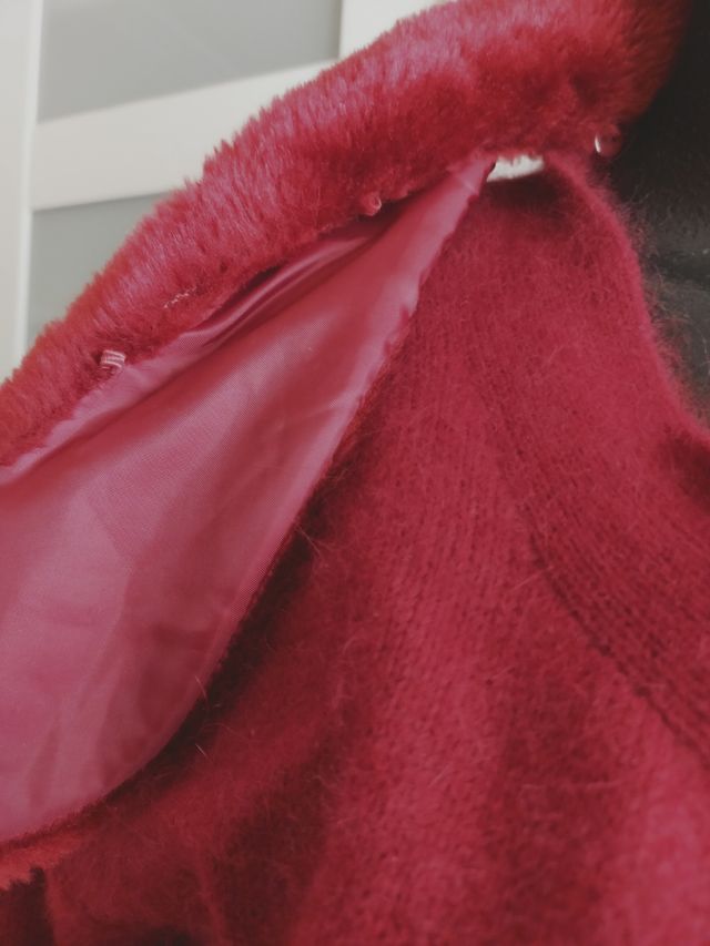 Chaqueta cuello de pelo de Mango