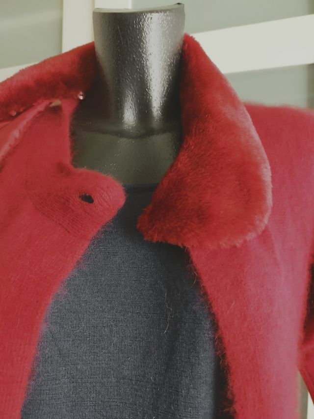 Chaqueta cuello de pelo de Mango