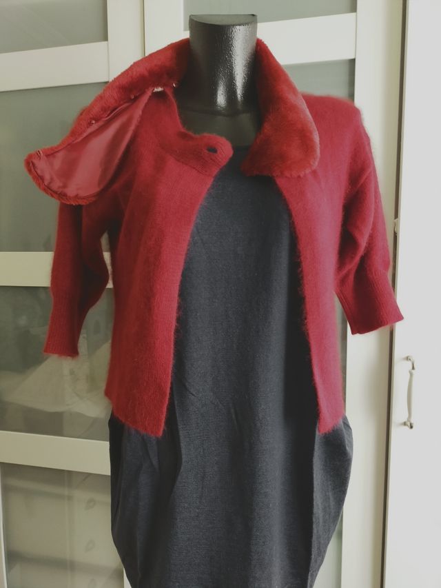 Chaqueta cuello de pelo de Mango