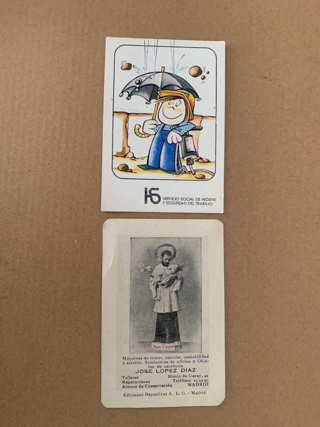 Calendarios bolsillo 2 unidades raros