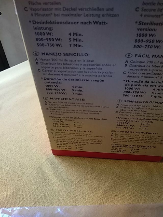 Esterilizador de biberones