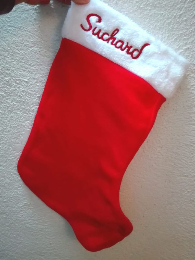 Calcetín Papá Noel a estrenar