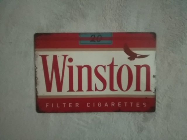 cartel metálico Winston