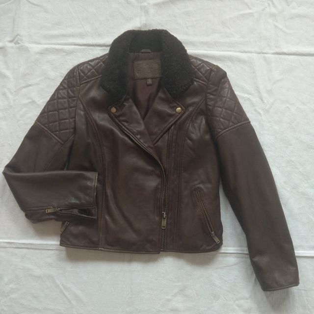 Chupa cuero marrón chocolate