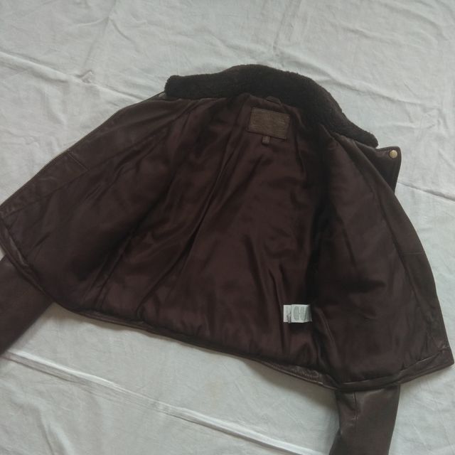 Chupa cuero marrón chocolate