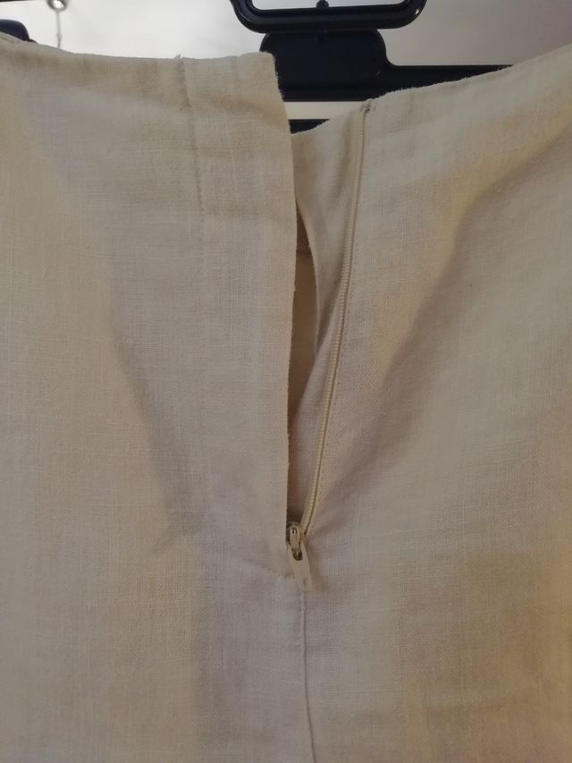 falda alta 100% lino