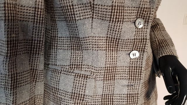 Chaqueta de cuadros marrones