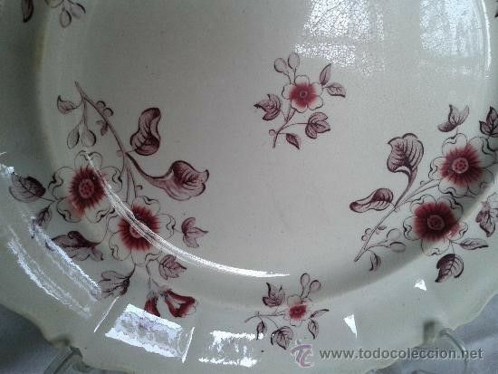 Plato antiguo. Fancy flowers.