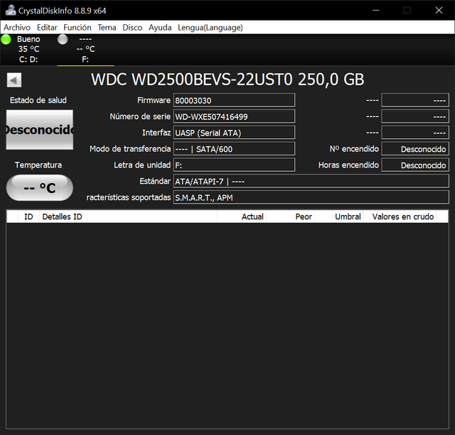 Western Digital WD2500BEVS 250GB